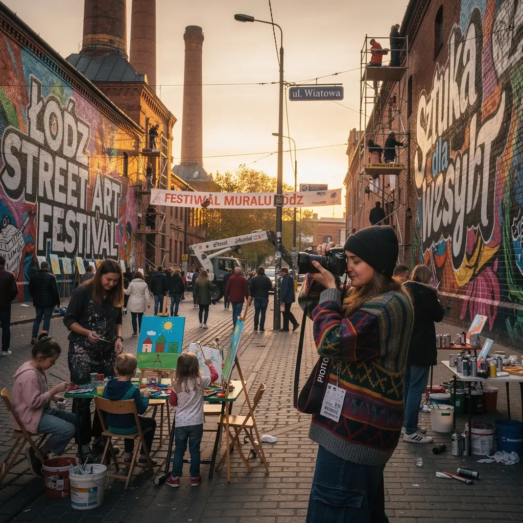 Zdjęcie grupy ludzi uczestniczących w warsztatach artystycznych na świeżym powietrzu.